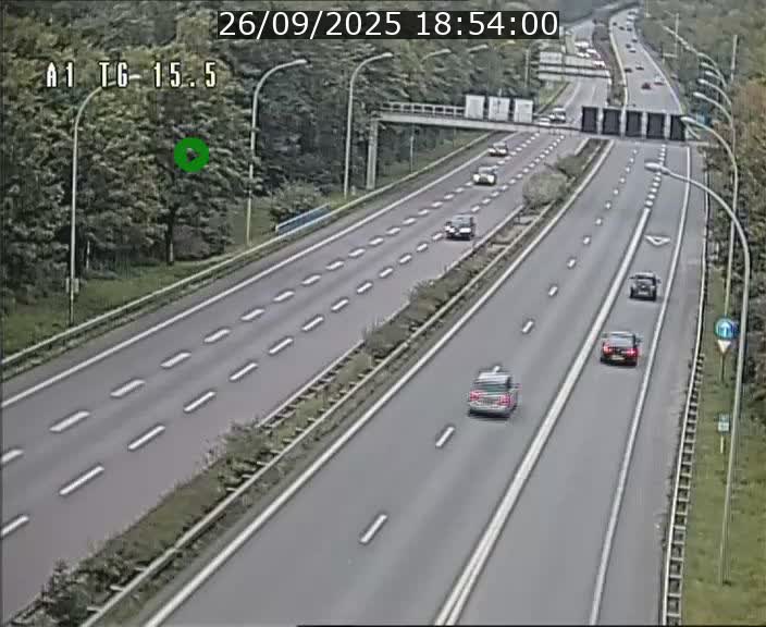 Traffic live webcam Luxembourg Munsbach - A1 direction Luxembourg - BK 15.5