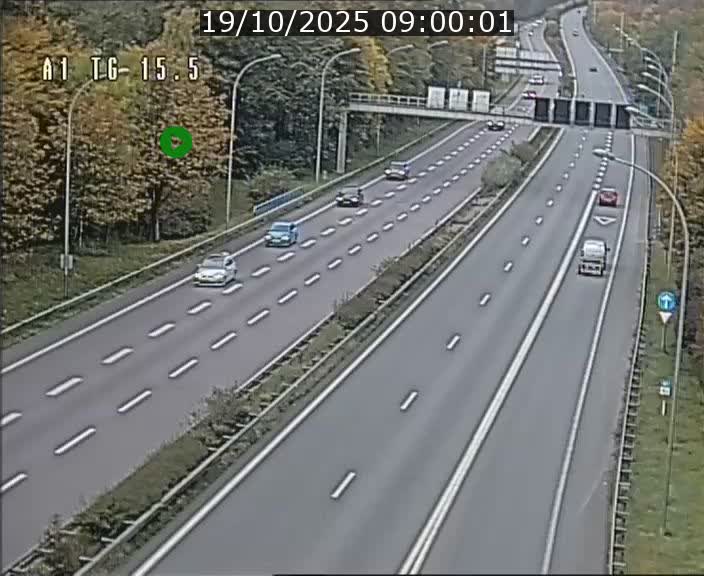 Traffic live webcam Luxembourg Munsbach - A1 direction Luxembourg - BK 15.5