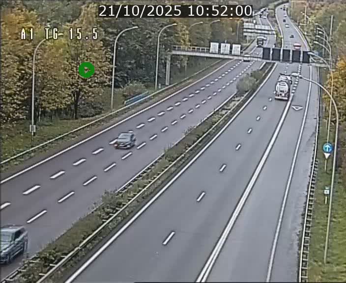 Traffic live webcam Luxembourg Munsbach - A1 direction Luxembourg - BK 15.5