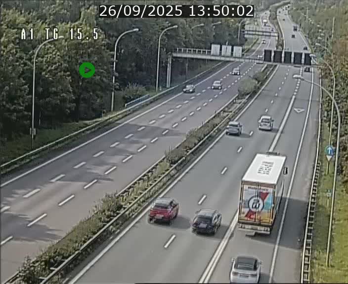 Traffic live webcam Luxembourg Munsbach - A1 direction Luxembourg - BK 15.5