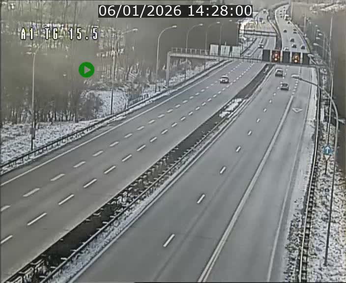 Traffic live webcam Luxembourg Munsbach - A1 direction Luxembourg - BK 15.5