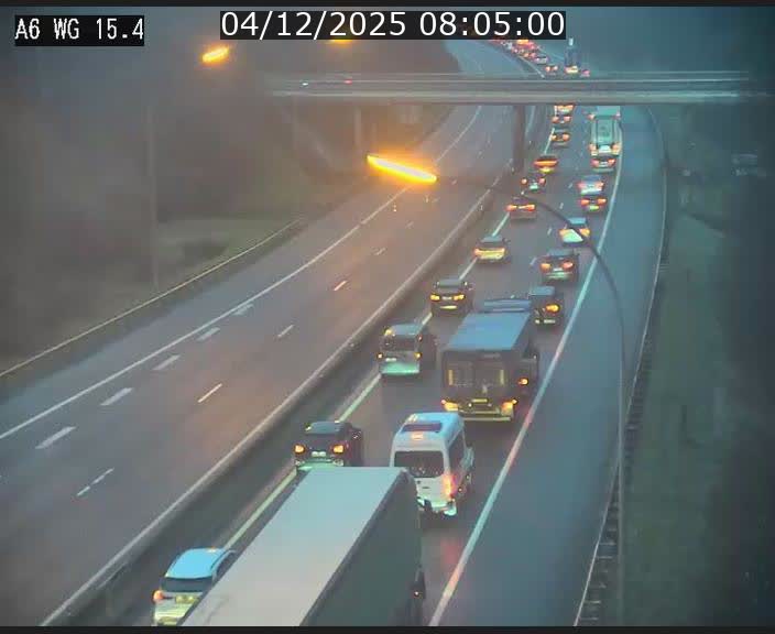 <h2>Traffic live webcam Luxembourg Capellen - A6 - BK 15.4 - direction Luxembourg/France/Allemagne</h2>