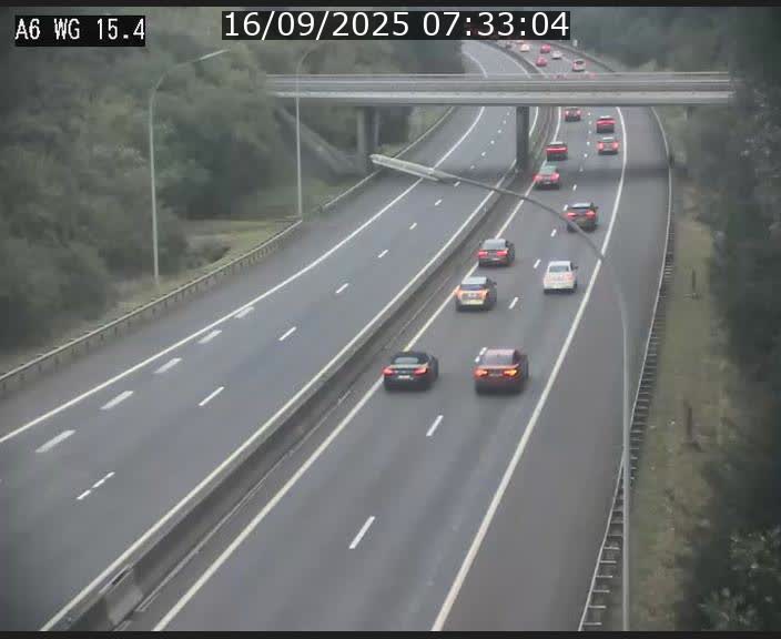 <h2>Traffic live webcam Luxembourg Capellen - A6 - BK 15.4 - direction Luxembourg/France/Allemagne</h2>