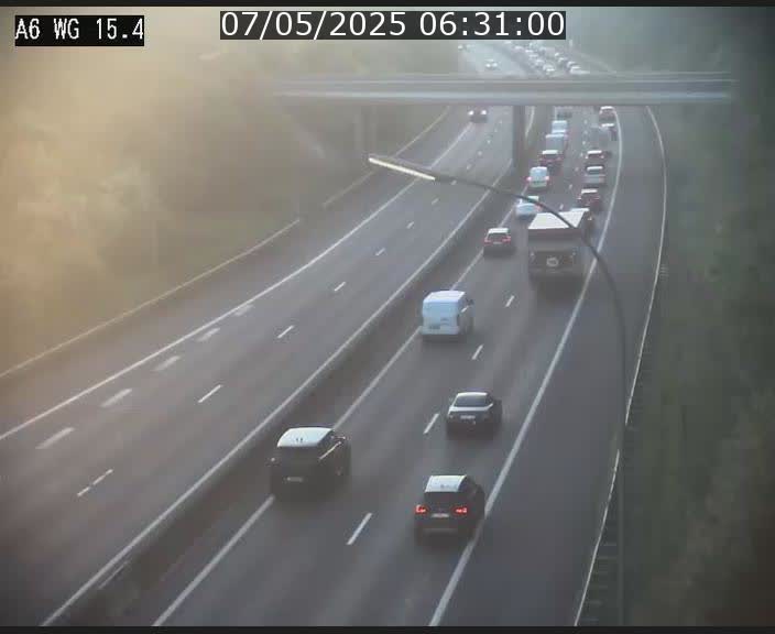 Traffic live webcam Luxembourg Capellen - A6 - BK 15.4 - direction Luxembourg/France/Allemagne
