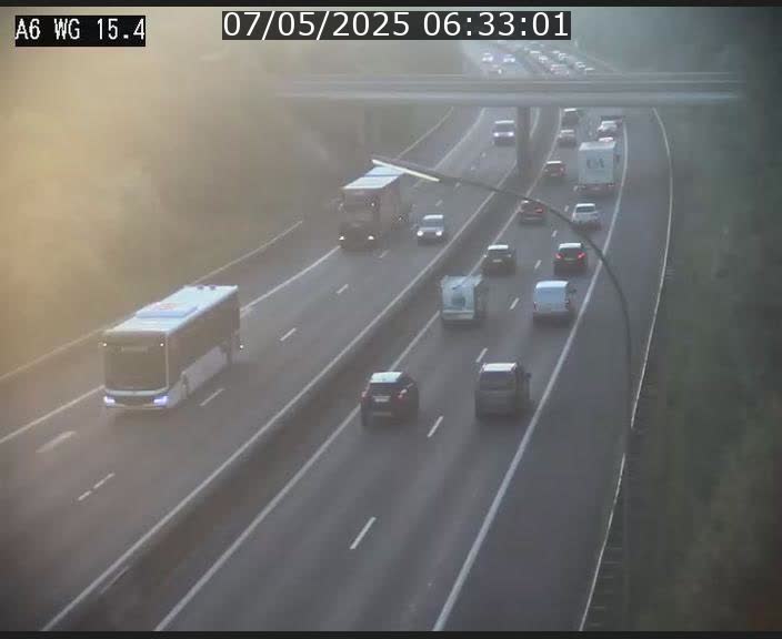 Traffic live webcam Luxembourg Capellen - A6 - BK 15.4 - direction Luxembourg/France/Allemagne