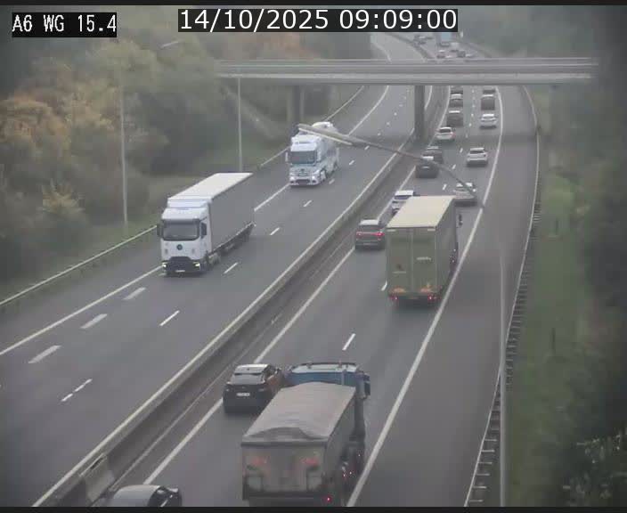 Traffic live webcam Luxembourg Capellen - A6 - BK 15.4 - direction Luxembourg/France/Allemagne