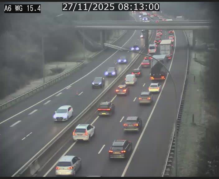 <h2>Traffic live webcam Luxembourg Capellen - A6 - BK 15.4 - direction Luxembourg/France/Allemagne</h2>