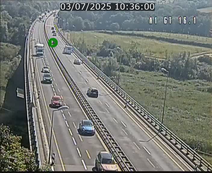 Traffic live webcam Luxembourg Niederanven - A1 direction Allemagne - BK 16.1
