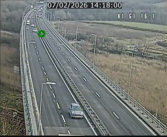 <h2>Traffic live webcam Luxembourg Niederanven - A1 direction Allemagne - BK 16.1</h2>
