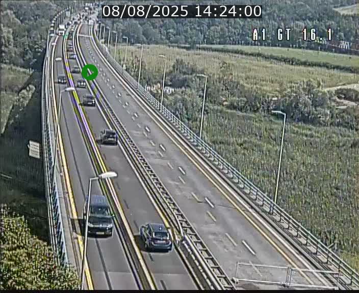 Traffic live webcam Luxembourg Niederanven - A1 direction Allemagne - BK 16.1