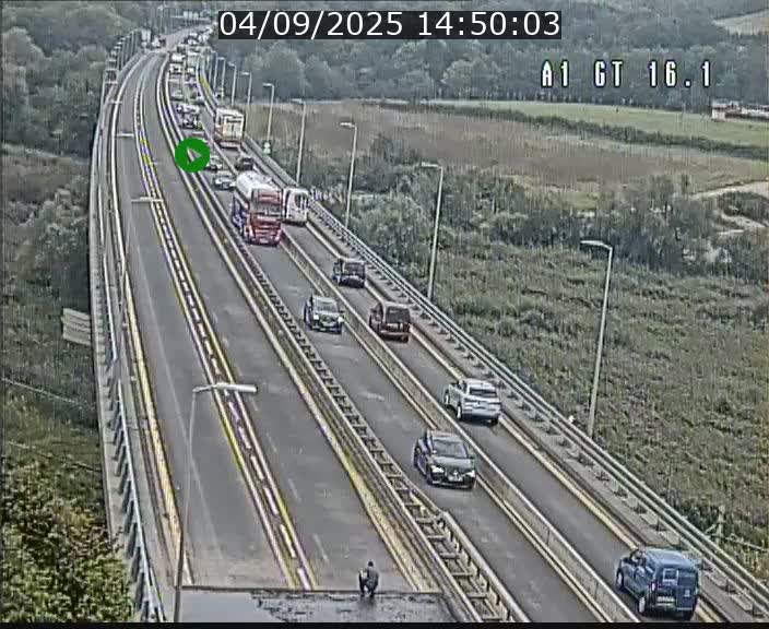 Traffic live webcam Luxembourg Niederanven - A1 direction Allemagne - BK 16.1