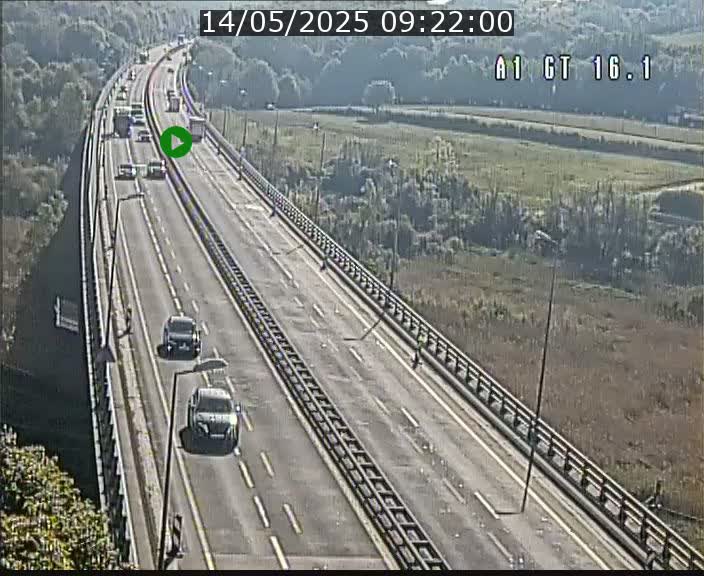 <h2>Traffic live webcam Luxembourg Niederanven - A1 direction Allemagne - BK 16.1</h2>