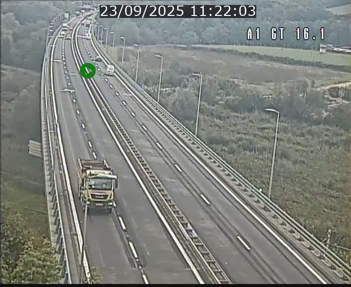 <h2>Traffic live webcam Luxembourg Niederanven - A1 direction Allemagne - BK 16.1</h2>