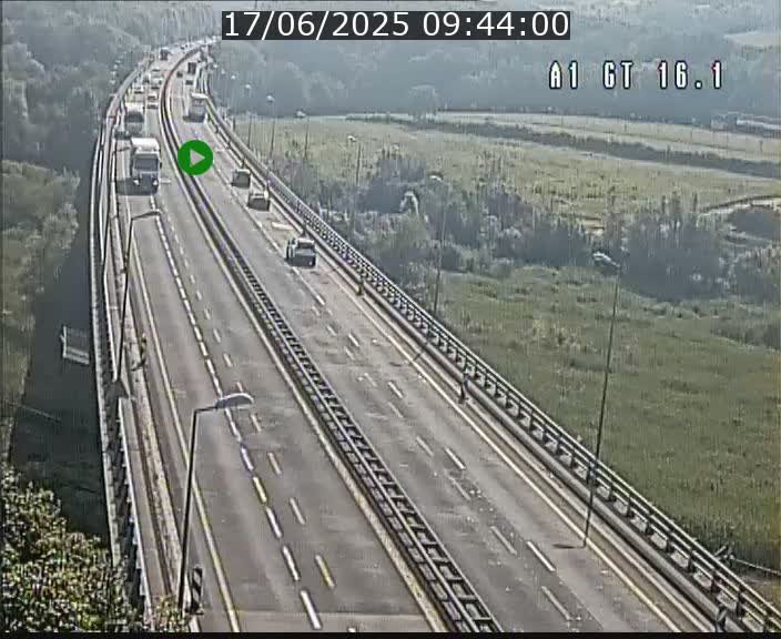 Traffic live webcam Luxembourg Niederanven - A1 direction Allemagne - BK 16.1