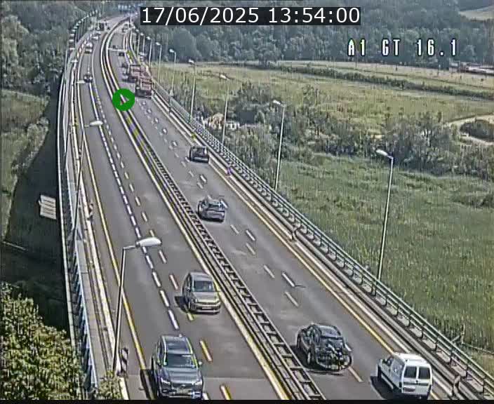 Traffic live webcam Luxembourg Niederanven - A1 direction Allemagne - BK 16.1