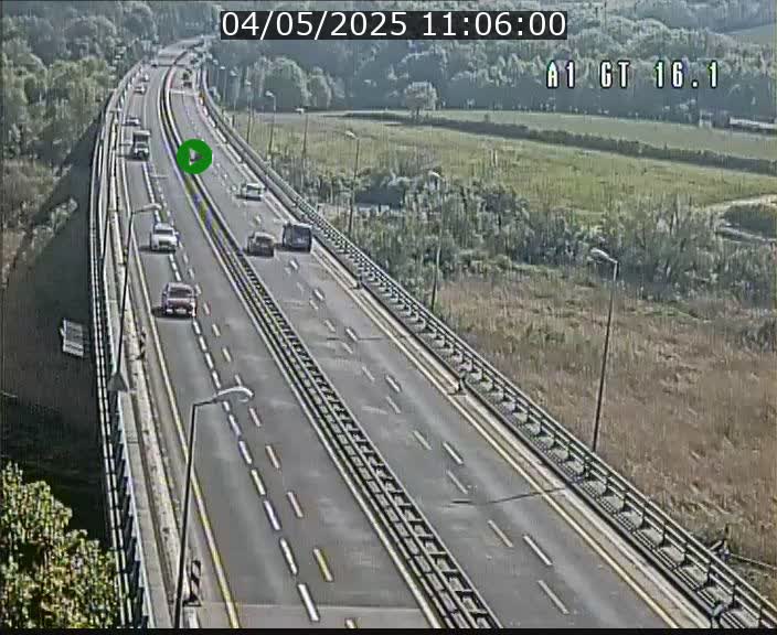 Traffic live webcam Luxembourg Niederanven - A1 direction Allemagne - BK 16.1