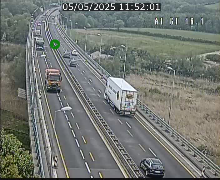 Traffic live webcam Luxembourg Niederanven - A1 direction Allemagne - BK 16.1