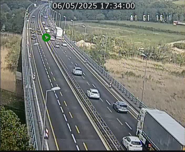 Traffic live webcam Luxembourg Niederanven - A1 direction Allemagne - BK 16.1