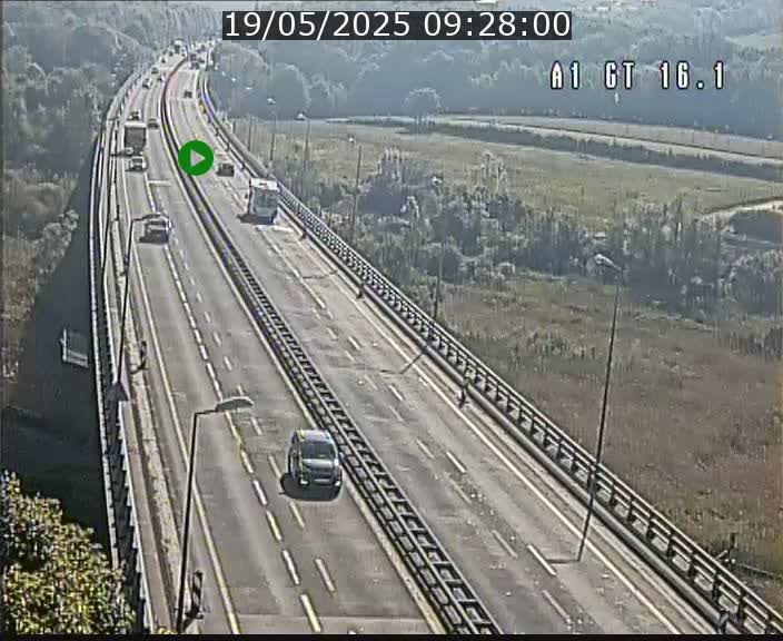 Traffic live webcam Luxembourg Niederanven - A1 direction Allemagne - BK 16.1