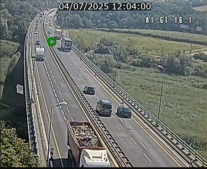 Traffic live webcam Luxembourg Niederanven - A1 direction Allemagne - BK 16.1