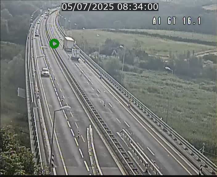 Traffic live webcam Luxembourg Niederanven - A1 direction Allemagne - BK 16.1