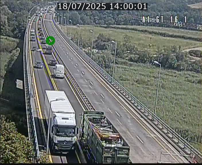 Traffic live webcam Luxembourg Niederanven - A1 direction Allemagne - BK 16.1