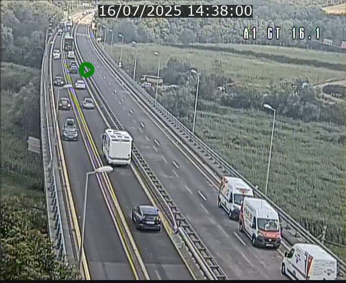 Traffic live webcam Luxembourg Niederanven - A1 direction Allemagne - BK 16.1