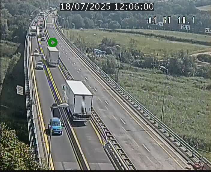 Traffic live webcam Luxembourg Niederanven - A1 direction Allemagne - BK 16.1