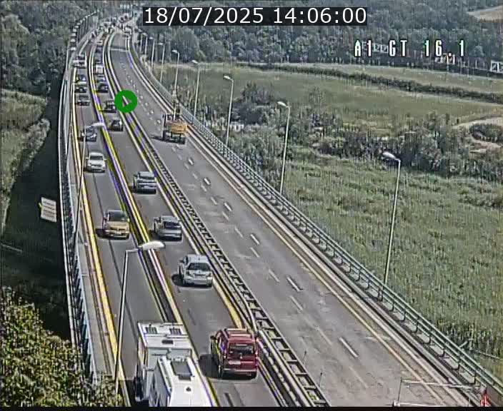 Traffic live webcam Luxembourg Niederanven - A1 direction Allemagne - BK 16.1