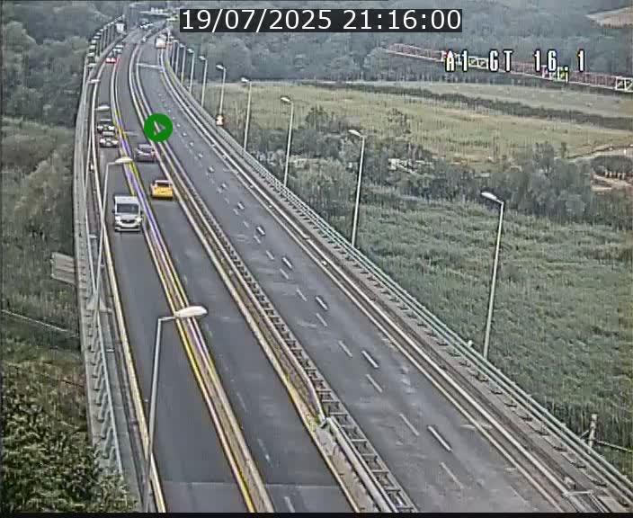 Traffic live webcam Luxembourg Niederanven - A1 direction Allemagne - BK 16.1