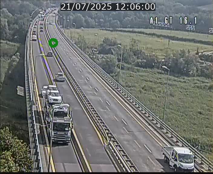 Traffic live webcam Luxembourg Niederanven - A1 direction Allemagne - BK 16.1