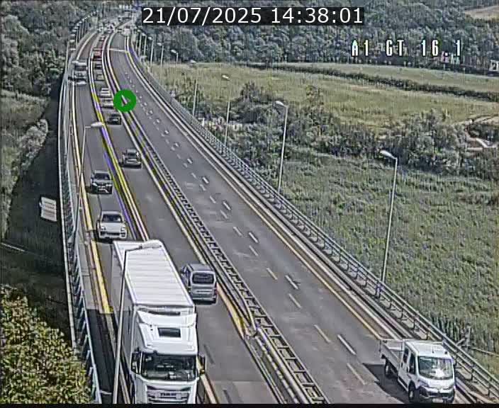 Traffic live webcam Luxembourg Niederanven - A1 direction Allemagne - BK 16.1