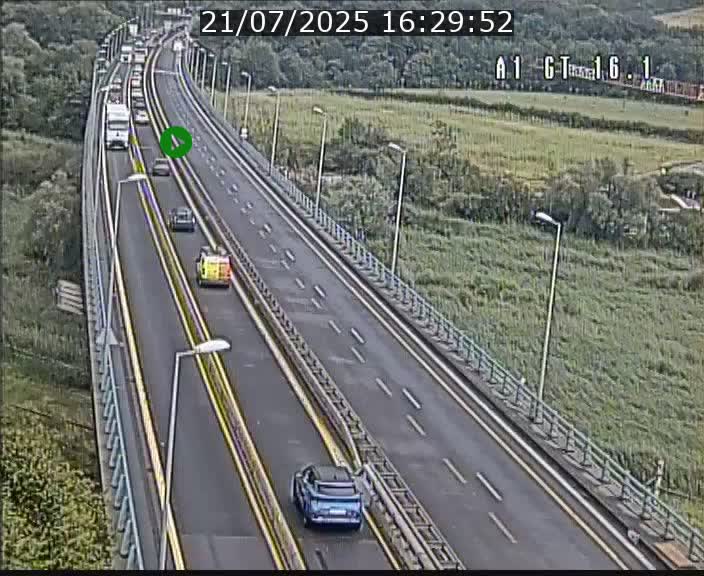Traffic live webcam Luxembourg Niederanven - A1 direction Allemagne - BK 16.1