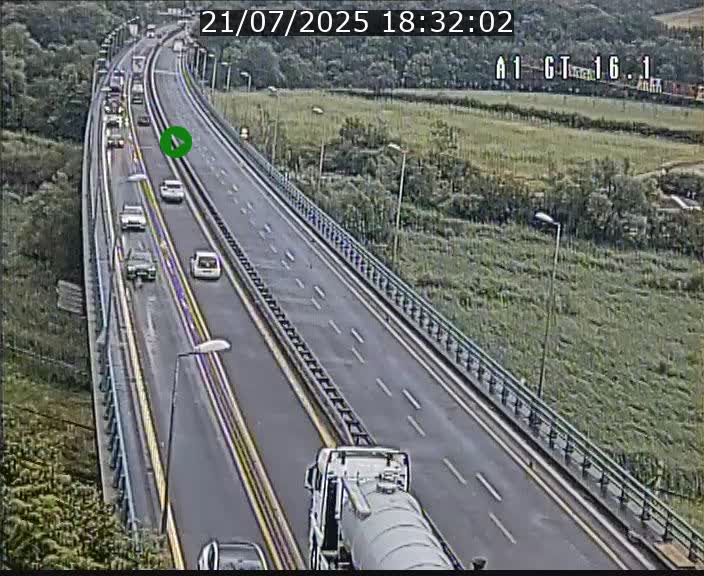 Traffic live webcam Luxembourg Niederanven - A1 direction Allemagne - BK 16.1