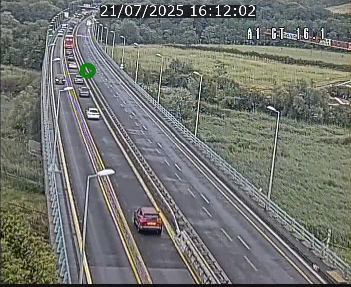 Traffic live webcam Luxembourg Niederanven - A1 direction Allemagne - BK 16.1