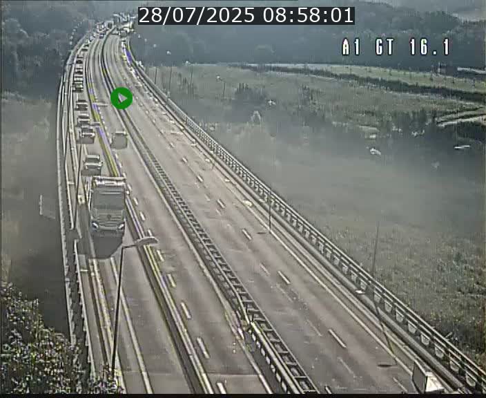 Traffic live webcam Luxembourg Niederanven - A1 direction Allemagne - BK 16.1