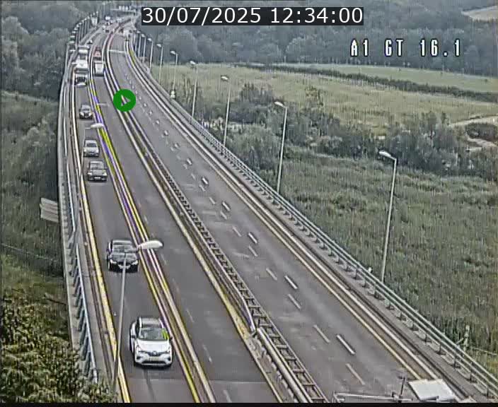 Traffic live webcam Luxembourg Niederanven - A1 direction Allemagne - BK 16.1