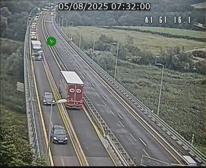 Traffic live webcam Luxembourg Niederanven - A1 direction Allemagne - BK 16.1