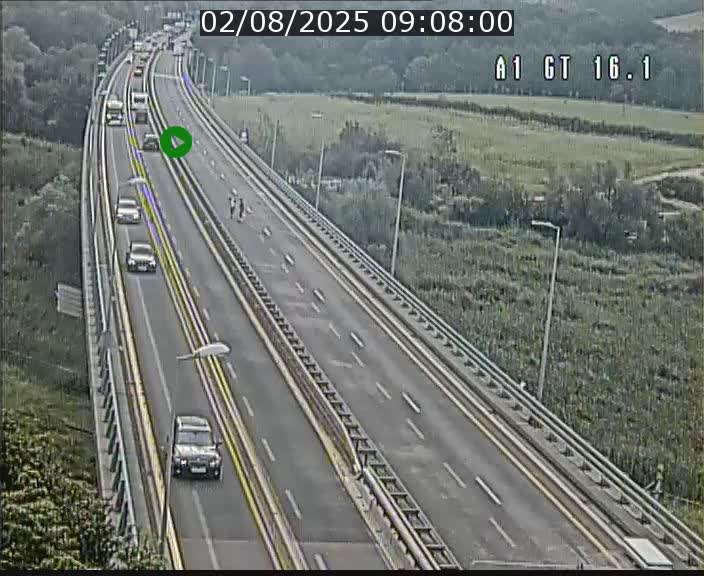 Traffic live webcam Luxembourg Niederanven - A1 direction Allemagne - BK 16.1