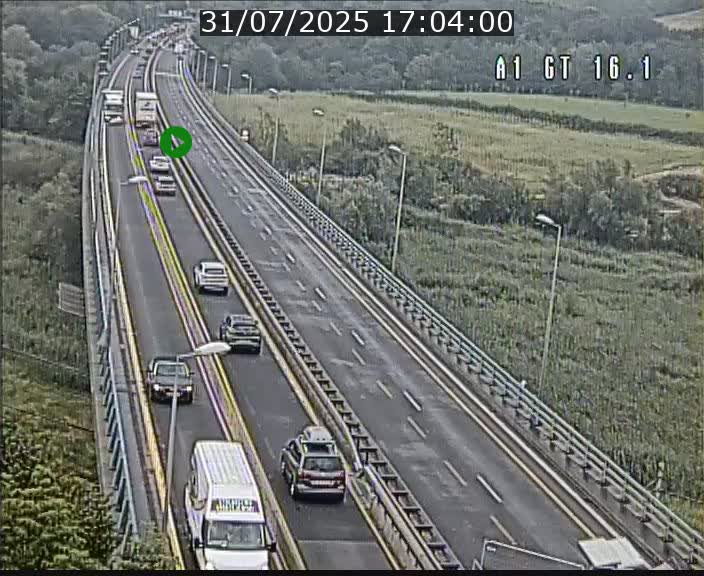 Traffic live webcam Luxembourg Niederanven - A1 direction Allemagne - BK 16.1