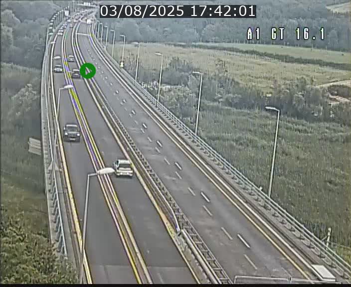 Traffic live webcam Luxembourg Niederanven - A1 direction Allemagne - BK 16.1