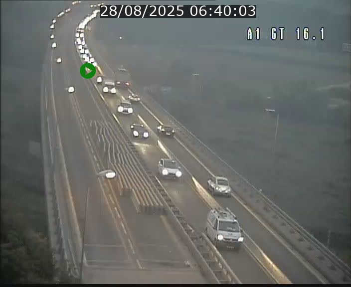 Traffic live webcam Luxembourg Niederanven - A1 direction Allemagne - BK 16.1
