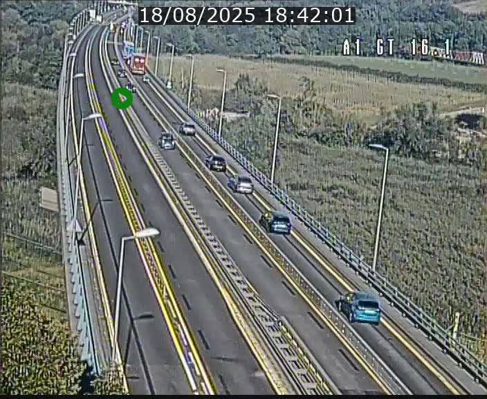 Traffic live webcam Luxembourg Niederanven - A1 direction Allemagne - BK 16.1