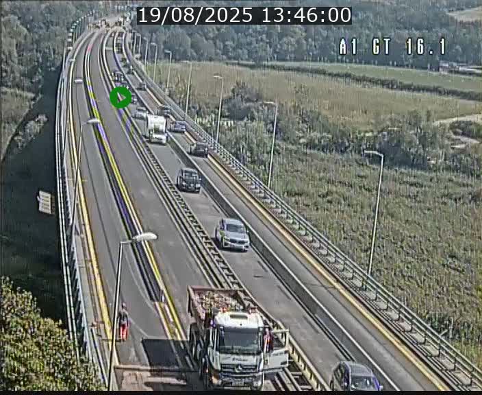 Traffic live webcam Luxembourg Niederanven - A1 direction Allemagne - BK 16.1