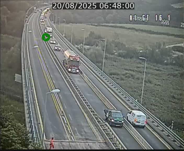 Traffic live webcam Luxembourg Niederanven - A1 direction Allemagne - BK 16.1