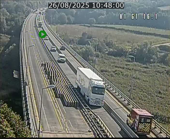 Traffic live webcam Luxembourg Niederanven - A1 direction Allemagne - BK 16.1