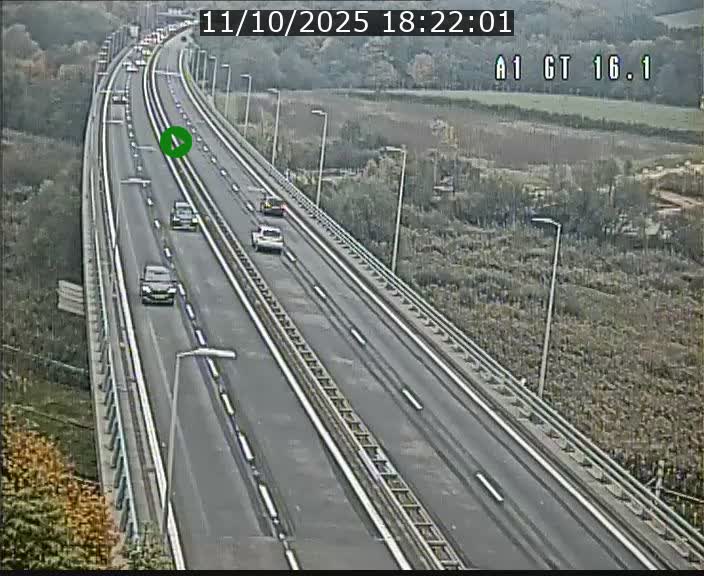 Traffic live webcam Luxembourg Niederanven - A1 direction Allemagne - BK 16.1