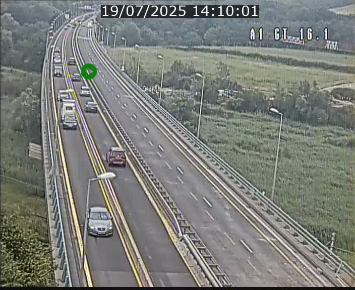 Traffic live webcam Luxembourg Niederanven - A1 direction Allemagne - BK 16.1