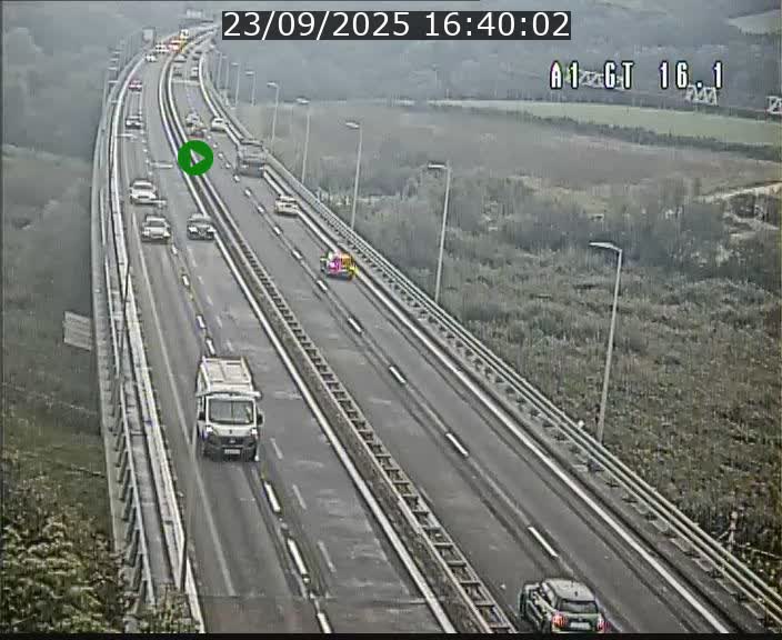 <h2>Traffic live webcam Luxembourg Niederanven - A1 direction Allemagne - BK 16.1</h2>