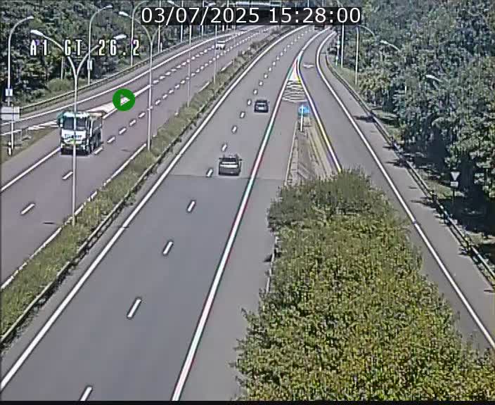 Traffic live webcam Luxembourg Grevenmacher - A1 direction Allemagne - BK 26.2